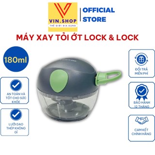 Máy xay cầm tay mini xay tỏi ớt đa năng thương hiệu lock & lock bảo hành 12 tháng.
