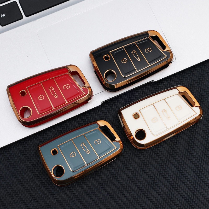 Vỏ Bọc Chìa Khóa Xe Hơi Bằng TPU Mềm Chất Lượng Cao Chống Rơi Cho Volkswagen Golf