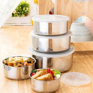 Bộ thố lạnh inox đựng thực phẩm cao cấp gồm 5 chiếc