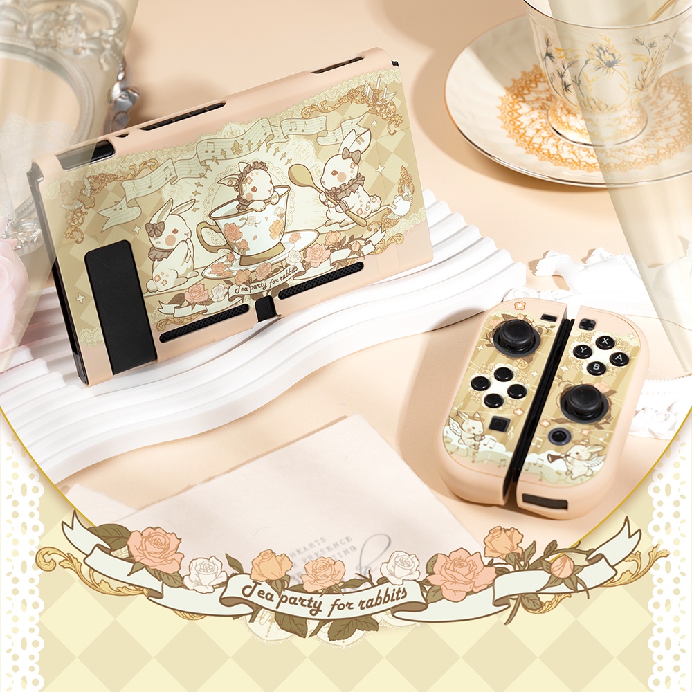 Ốp Bảo Vệ Máy Chơi Game Nintendo Switch Hình Thỏ Đáng Yêu