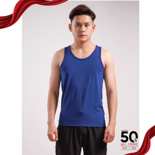 Áo tank-top nam ARISTINO dáng Slim fit tôn dáng, cotton thấm hút mồ hôi tốt, co giãn nhẹ -  ATT010S8