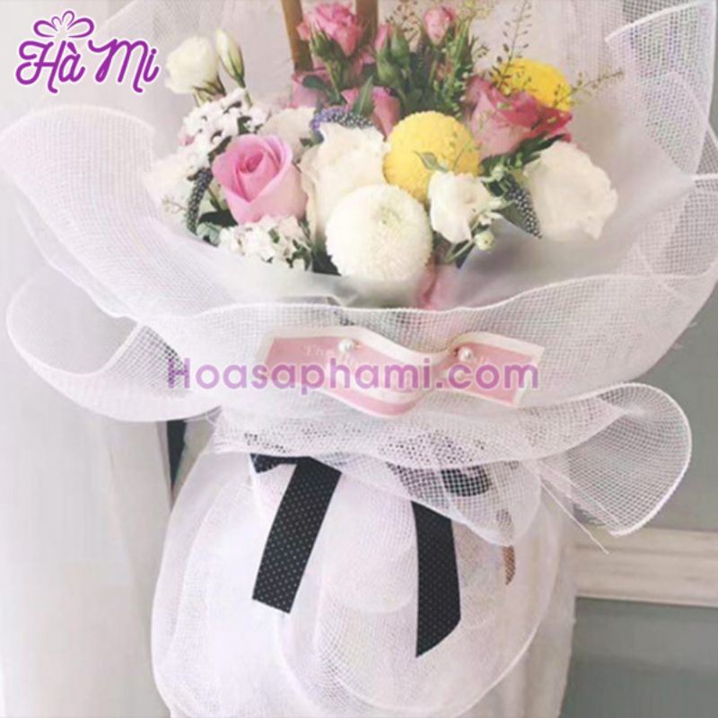 1 MÉT LƯỚI NHŨ CỨNG GÓI HOA, TRANG TRÍ CÂY THÔNG GIÁNG SINH