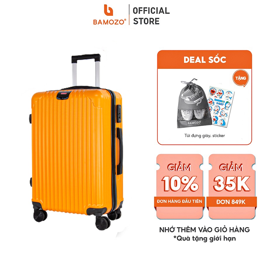Vali Kéo Du Lịch Bamozo 8801 Bản Thường Size 20 Nhựa ABS Bền Đẹp Bảo Hành 5 Năm