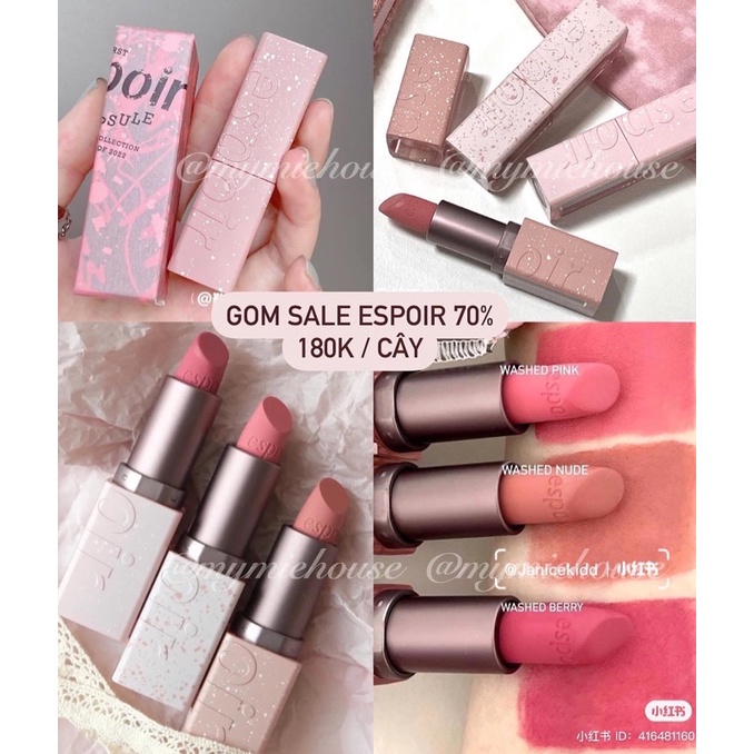 SON THỎI ESPOIR S/S WASHED PINK COLLECTION