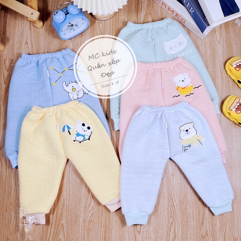 Quần nỉ bông siêu mềm mịn nhẹ nhàng ấm áp mùa đông cho bé