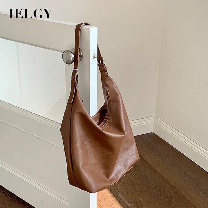 Túi Xách Đeo Vai Da Mềm Cỡ Lớn Phong Cách Hàn Quốc Đơn Giản Dành Cho Nữ