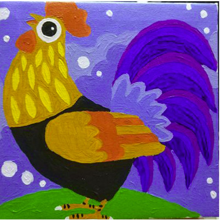 Tranh Sơn Dầu Trang Trí Tự Làm Hình Gấu Và Mật Ong