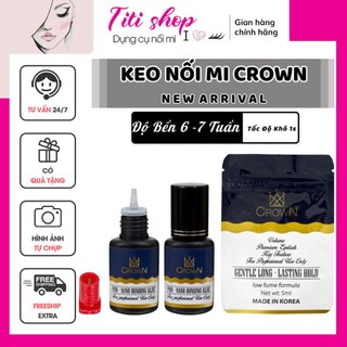Keo nối mi crown xanh 5ml _ korea