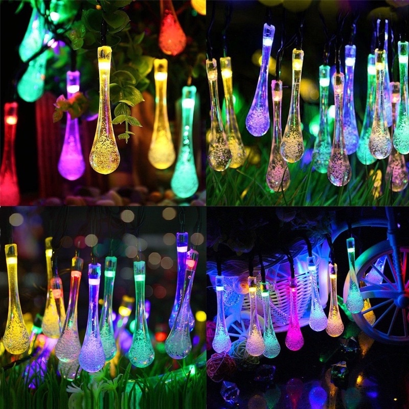 10 mét - Bộ Dây Đèn Led Trang Trí Hình Giọt Nước - Ánh Sáng Trong Suốt Cực Đẹp - Trang Trí Nhà Cửa, Quán Xá Tuyệt Đẹp