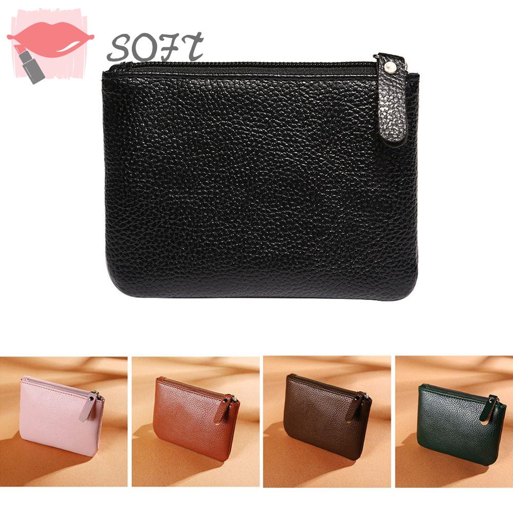 Ví da PU mini đựng thẻ nhiều màu thiết kế cổ điển