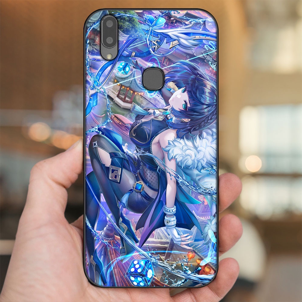 Ốp lưng Vivo V9, Y85, V11i viền đen in hình Yelan Genshin Impact
