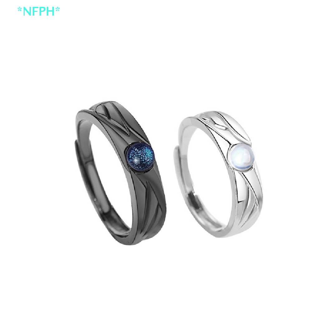 Nfph > Nhẫn Cặp Hình Thiên Thần Và Ác Quỷ Màu Trắng Đen Phong Cách retro Cho Cặp Đôi Học Sinh Mới