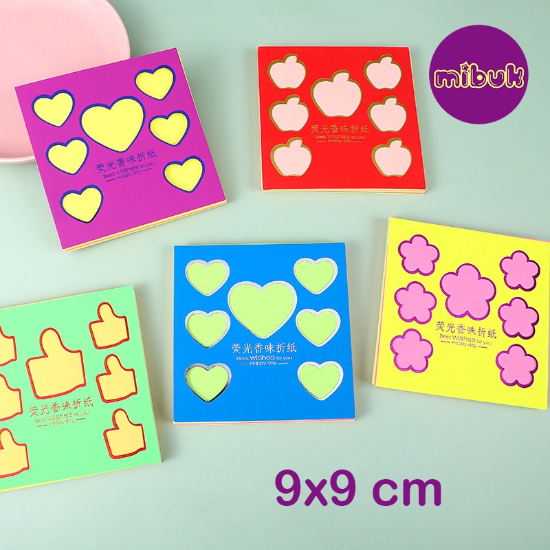 Giấy gấp Origami loại tốt màu sáng giấy gấp hạc thủ công 9x9 14x14 15x15 cm