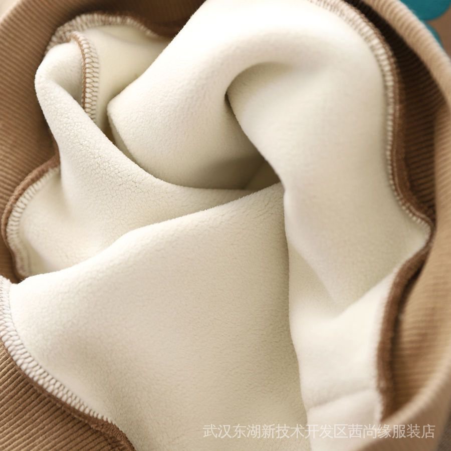 Áo Hoodie Lót Lông Cừu Dày Dặn Ấm Áp Thời Trang Thu Đông Cho Bé Trai