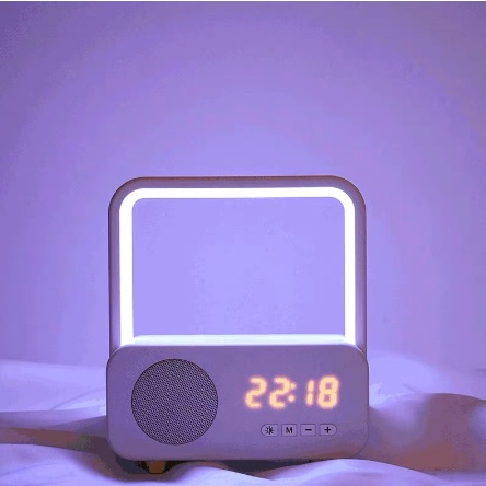 Loa Bluetooth Kiêm Đèn kiêm đồng hồ và đèn ngủ kết hợp 3 trong 1 cổ điển