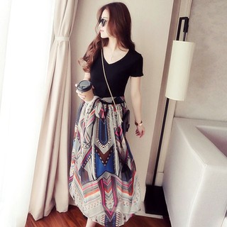 Đầm maxi giả 2 mảnh trẻ trung