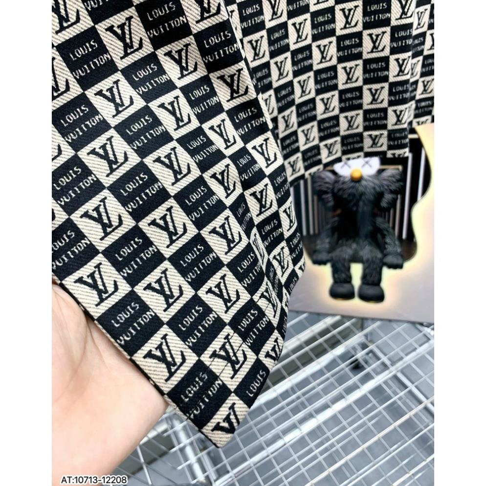 Áo Phông caro logo LV hàng cao cấp - Áo thun nam LV siêu đẹp