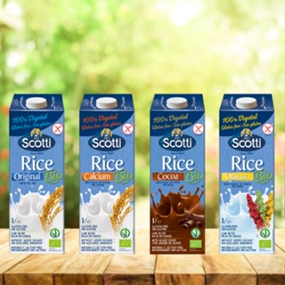 Sữa gạo hữu cơ Riso Scotti nhập khẩu Ý,không đường, không gluten - Hộp 1L