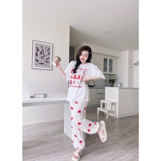 ⛅️ set bộ cotton 100% siêu xinh quần bo