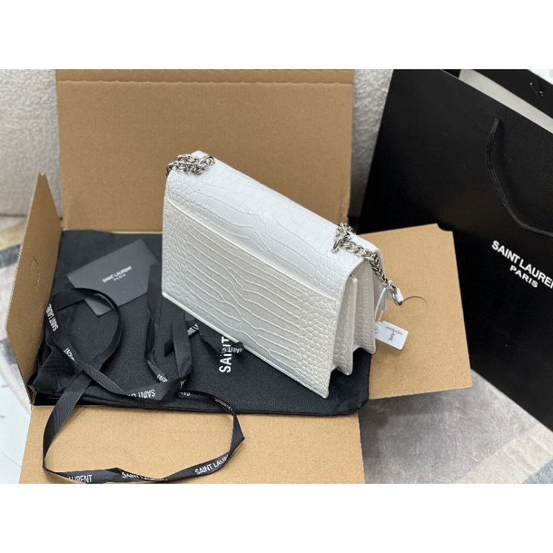 Túi xách nữ Y.Sunset vân cá sấu sz22cm(đen&amp;trắng) chuẩn đẹp fullbox hịn