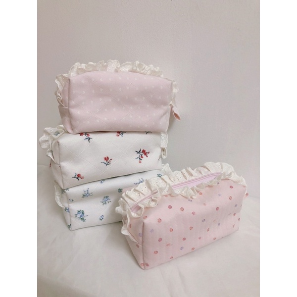 TÚI ĐỰNG ĐỒ MAKEUP - ĐỒ CÁ NHÂN CÓ REN LACE MAKEUP BAG MADE BY 1402.Sew 🪡🪡🪡