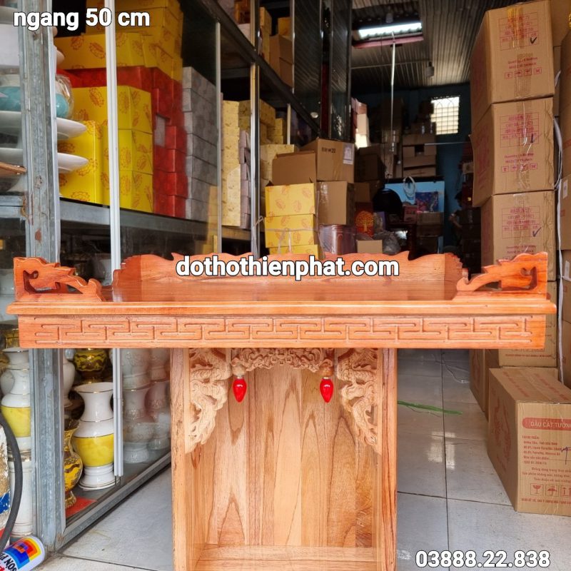 Bàn thờ treo tường gỗ xoan ngang 100cm hàng đẹp nhiều kích thước