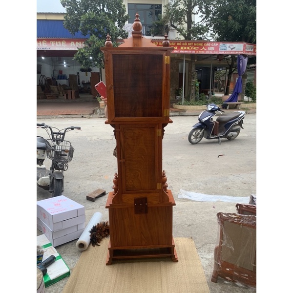 Đồng hồ cao 1m8 ngang 55 sâu 25 gỗ hương đá