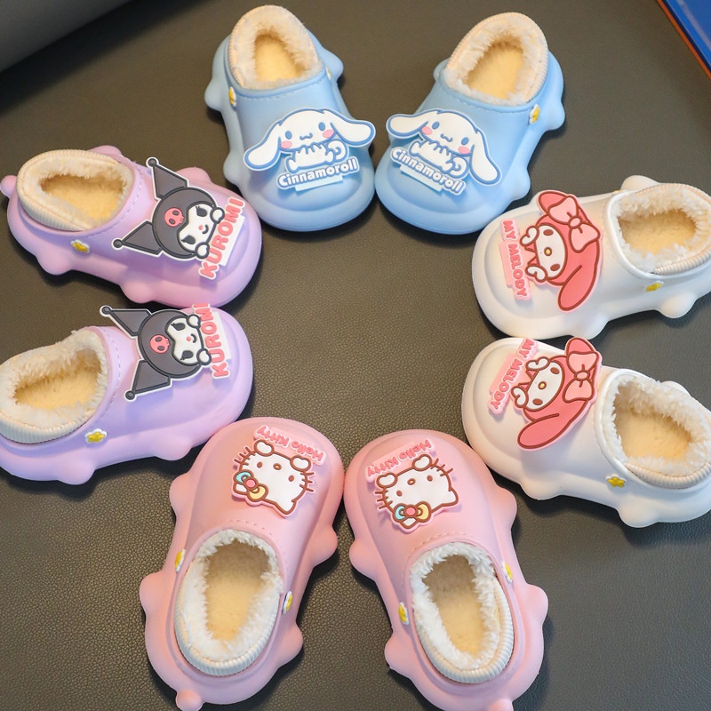 Dép Sục Bông Đi Trong Nhà Hình Mèo Hello Kitty Dễ Thương