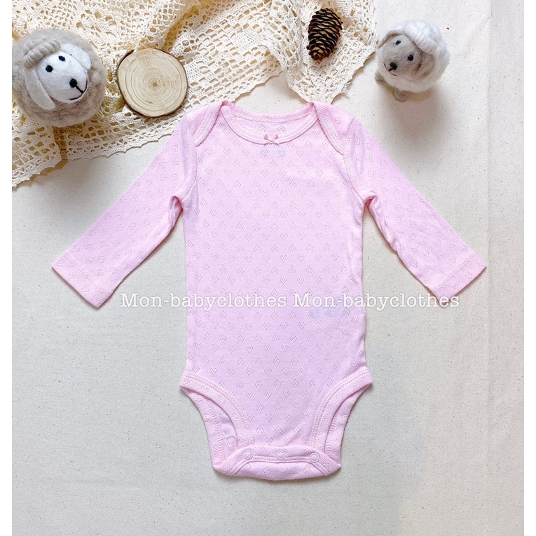 ÁO Body dài tay cotton mềm mịn cho bé