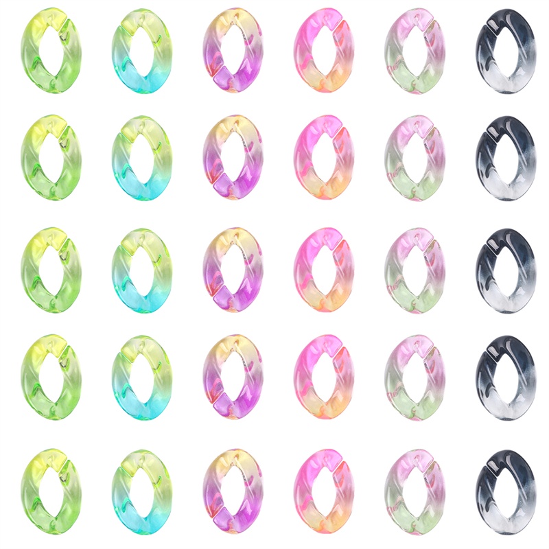 Dây Xích Acrylic Hai Màu Gradient Trong Suốt Dùng Làm Vòng Tay / Dây Chuyền / Bông Tai / Dây Chuyền Thủ Công diy