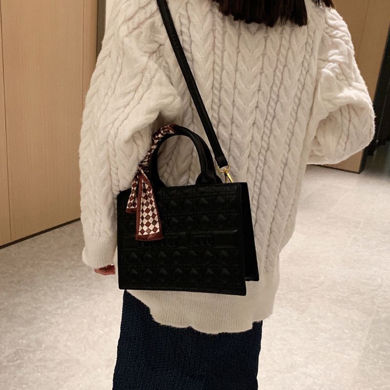 IELGY Túi Xách Cỡ Lớn In Chữ Phong Cách retro Hàn Quốc Cho Nữ