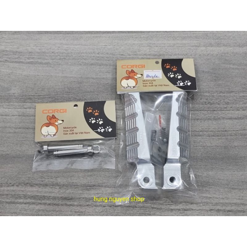 Gác chân CORGI nhôm nguyên khối CNC gắn dòng xe Honda & yamaha _ giá bán một cặp