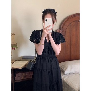Maxi eo chun tay eyelet 2 màu AfterBefore