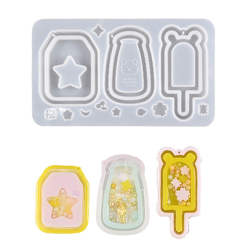 Khuôn Silicone Làm Bình Lắc Resin DIY