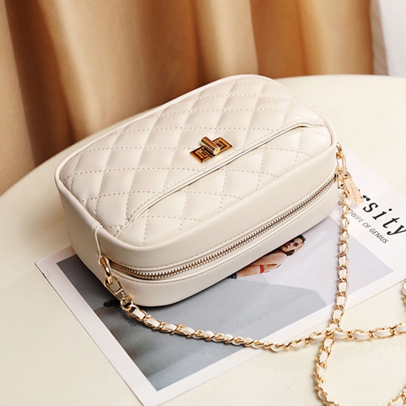 Túi Đeo Chéo Đính Kim Cương Giả Phong Cách Hàn Quốc Cho Nữ