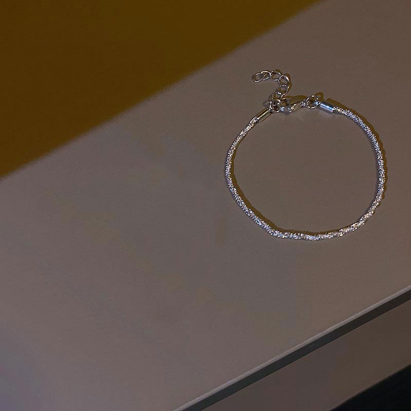 Vòng Tay Bạc Trơn Thiết Kế Đơn Giản Thời Trang Cho Nữ