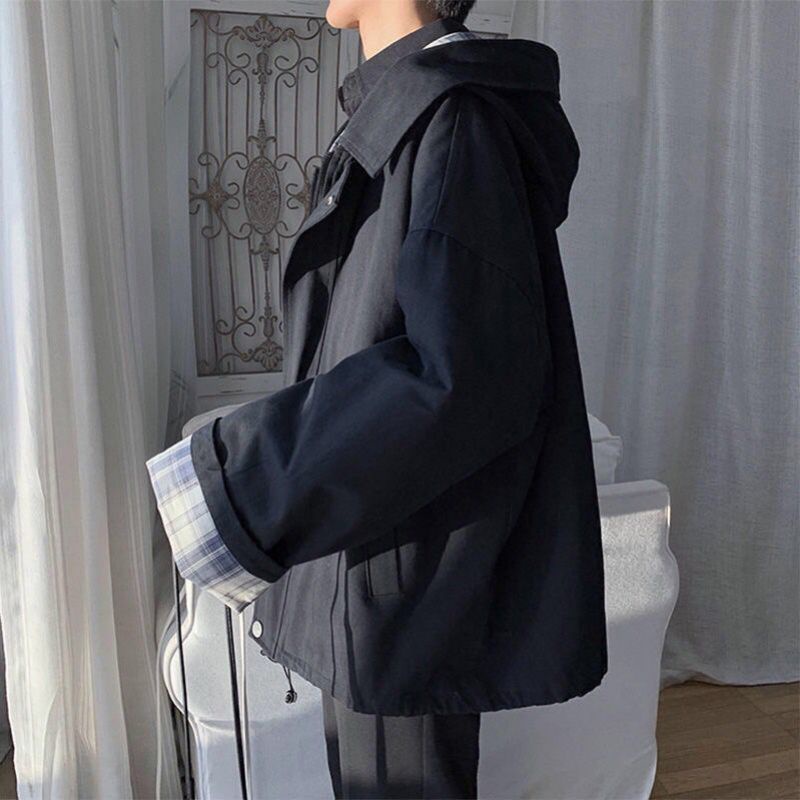 Áo khoác unisex Nam Nữ phong cách Harajuku Hồng Kông