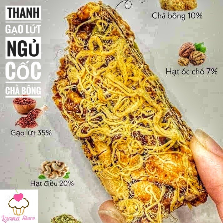 Thanh Gạo Lứt Granola Chà Bông Phúc An- Ngũ cốc ăn kiêng, gym, yoga