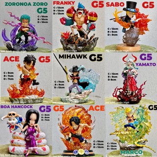 Mô hình G5 hàng F1 One Piece - Ace Luffy Boa hancock Franky Mihawk Sabo Law Yamato Zoro Marco Doflamingo Kata