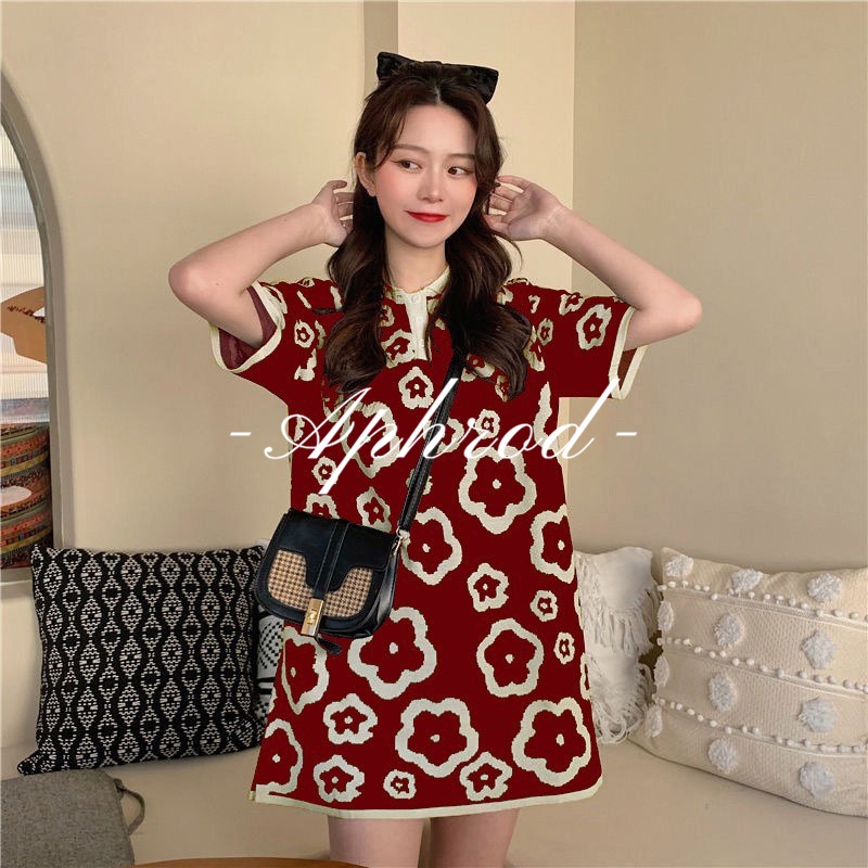 Aphrod Áo Thun Tay Ngắn Dáng Rộng Phối Chân Váy Ngắn Thời Trang Mùa Hè Xinh Xắn Cho Nữ