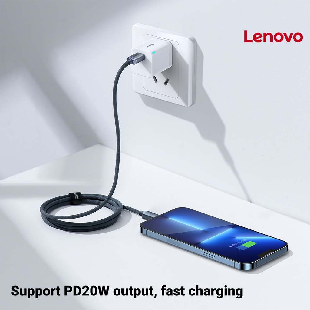 Dây cáp LENOVO truyền dữ liệu tích hợp sạc nhanh KC-1.2m/2m PD 20W thích hợp cho iOS