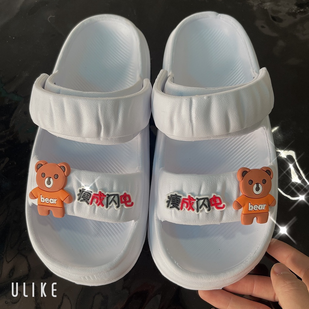 Dép Sandal Nữ, Dép Bánh Mì Có Quai Sau Cho Nữ Phong Cách Siêu Hot Trend Chất Cao Su Siêu Nhẹ(sz 40/41= chân 38/39)