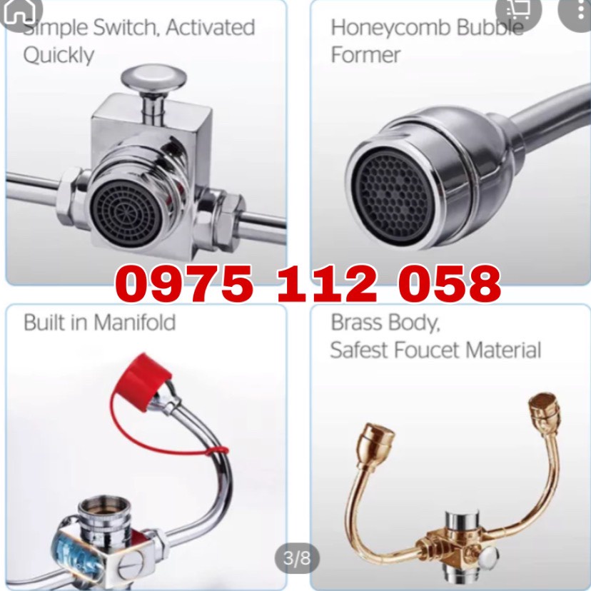 Vòi rửa tay kết hợp rửa mắt UK0711A chính hãng