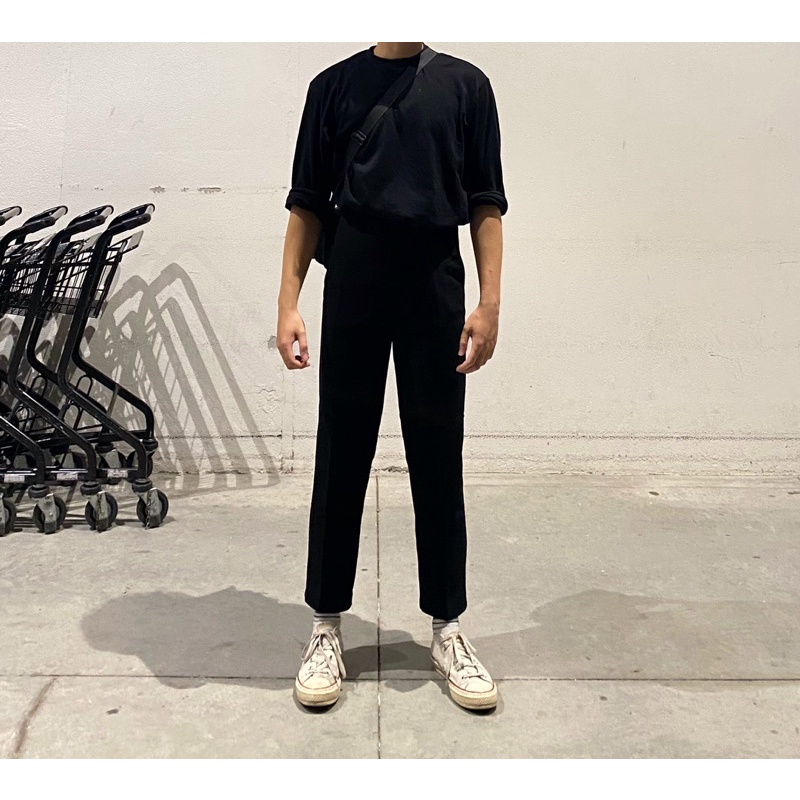 Quần tây nam Hàn quốc baggy ống suông thẳng cạp cao