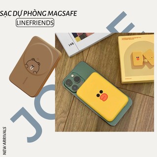 Sạc dự phòng không dây linefriends 5000mah 20w pd cho iphone hỗ trợ magsafe