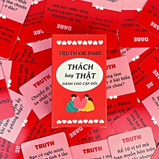 Bộ bài Truth or Dare Thách Hay Thật dành cho cặp đôi Nifoki