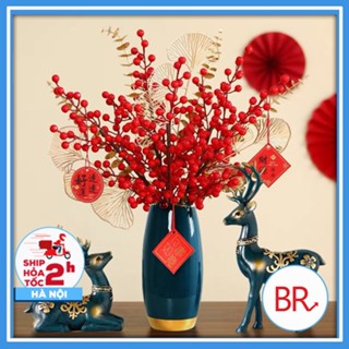  Nhánh Hoa Giả Trang Trí Tết 2026-Cành 12 nhánh dài 1m hàng cao cấp trang trí Tết,nhà cửa,văn phòng 01737 