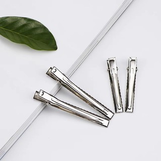 (Set 5) Kẹp mỏ vịt màu bạc, Phôi làm kẹp tóc handmade
