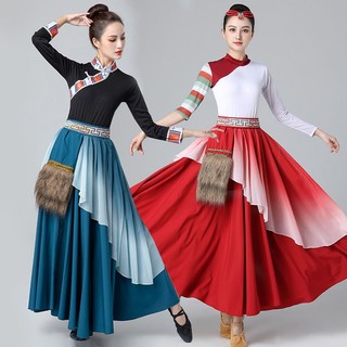 Trang phục biểu diễn múa dân tộc tây tạng phong cách tây tạng mới 2022