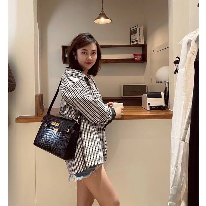 Túi Xách Họa Tiết Da Cá Sấu Phong Cách Retro Thời Trang Cho Nữ ZS777777-1030